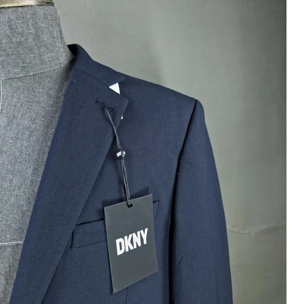 DKNY‎ Sport Coat Mens 42R Navy Duran Quiet Luxury Business Casual Polished NWT